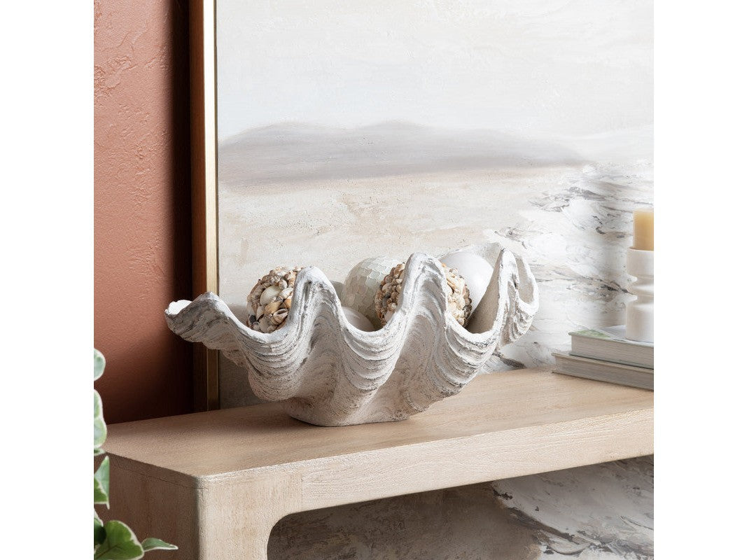 Henley White Resin Shell Sculpture by Crestview at Eve Furniture