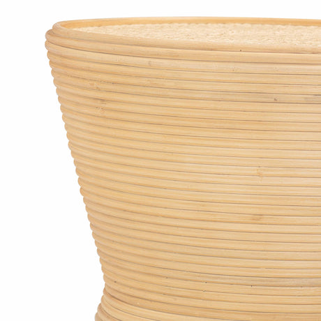 Henri Natural Rattan Side Table by TOV Furniture at Eve Furniture