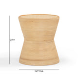 Henri Natural Rattan Side Table by TOV Furniture at Eve Furniture