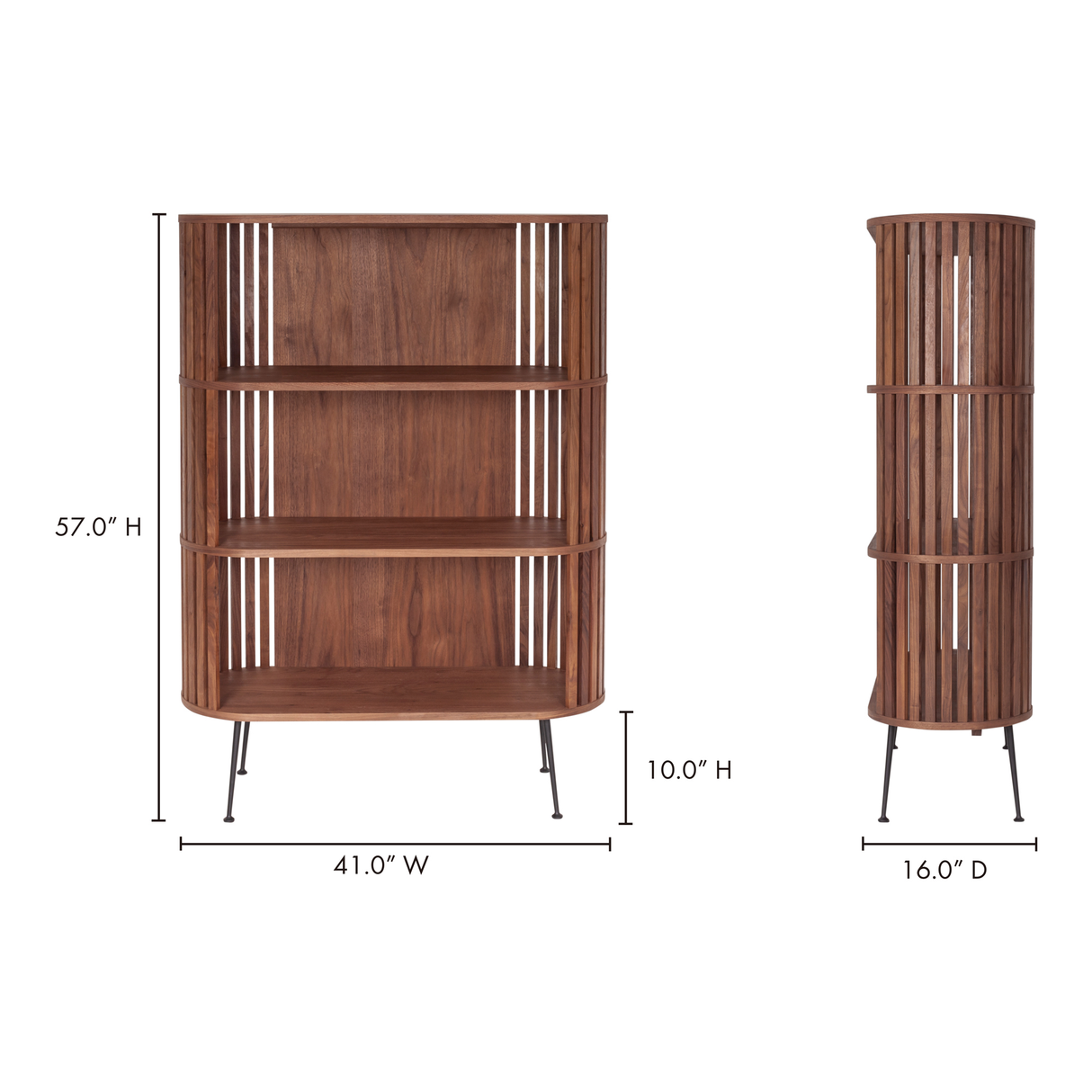 Henrich Light Brown Bookshelf by Moe's Home at Eve Furniture