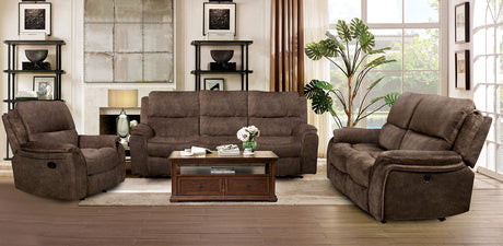 Henricus Dark Brown Glider Recliner by Furniture of America at Eve Furniture