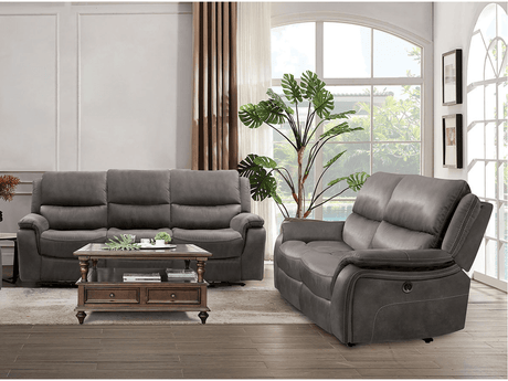 Henricus Dark Gray Sofa & Loveseat by Furniture of America at Eve Furniture