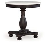 Henridge Black/White Accent Table