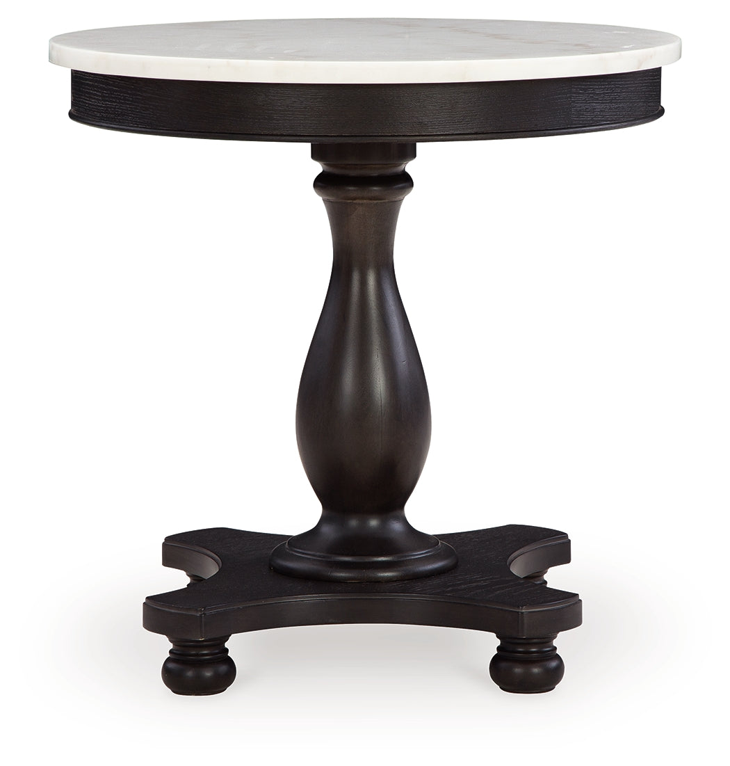 Henridge Black/White Accent Table