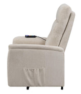 Henrietta Beige Power Lift Recliner with Storage Pocket by Coaster at Eve Furniture