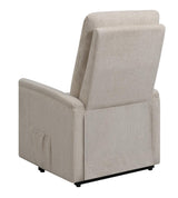 Henrietta Beige Power Lift Recliner with Storage Pocket by Coaster at Eve Furniture
