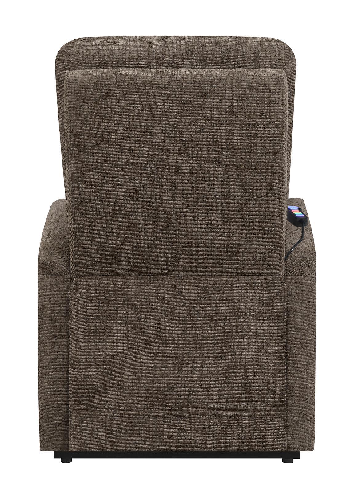 Henrietta Brown Power Lift Recliner with Storage Pocket by Coaster at Eve Furniture