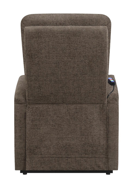 Henrietta Brown Power Lift Recliner with Storage Pocket by Coaster at Eve Furniture