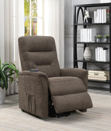 Henrietta Brown Power Lift Recliner with Storage Pocket by Coaster at Eve Furniture