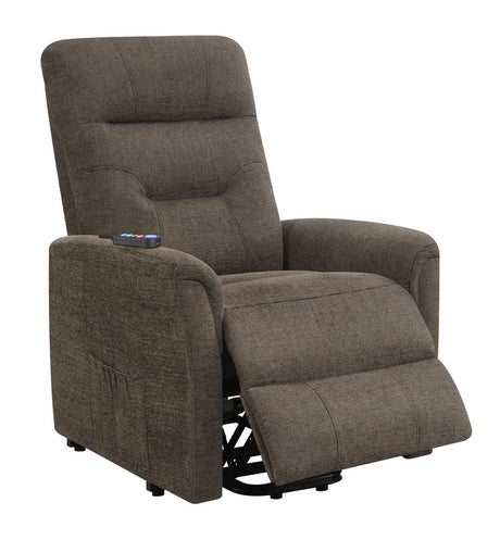 Henrietta Brown Power Lift Recliner with Storage Pocket by Coaster at Eve Furniture