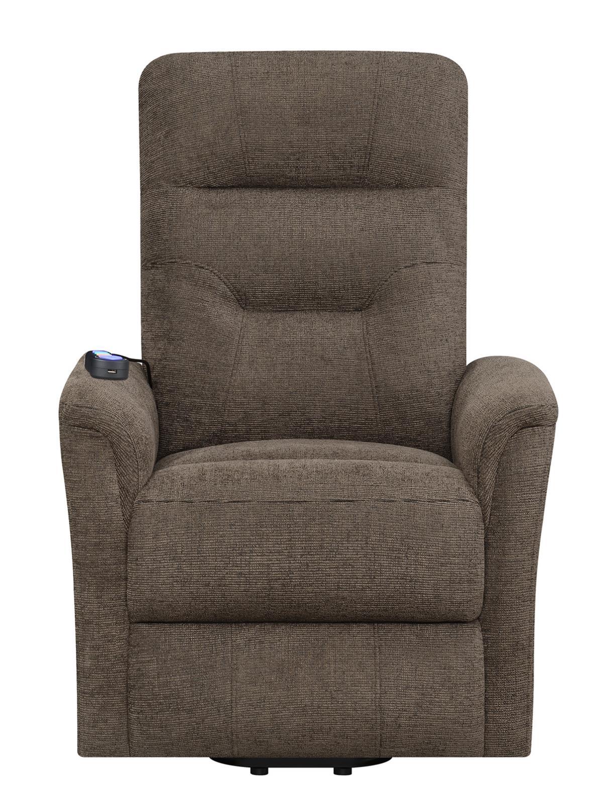 Henrietta Brown Power Lift Recliner with Storage Pocket by Coaster at Eve Furniture