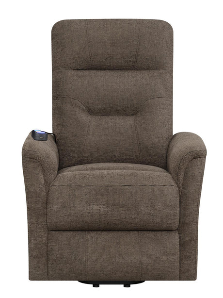 Henrietta Brown Power Lift Recliner with Storage Pocket by Coaster at Eve Furniture