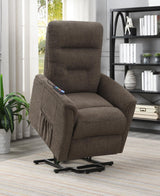 Henrietta Brown Power Lift Recliner with Storage Pocket by Coaster at Eve Furniture