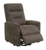 Henrietta Power Lift Recliner with Storage Pocket Brown