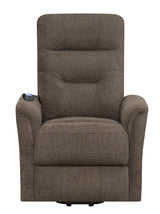 Henrietta Power Lift Recliner with Storage Pocket Brown