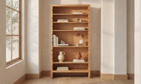 Henrik Bookcase Natural by Moe's Home at Eve Furniture