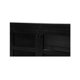 Henry Black Metal Media Unit by Moe's Home at Eve Furniture