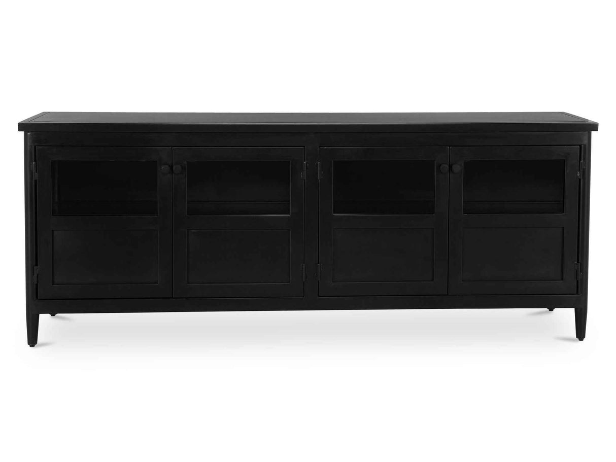 Henry Black Metal Media Unit by Moe's Home at Eve Furniture