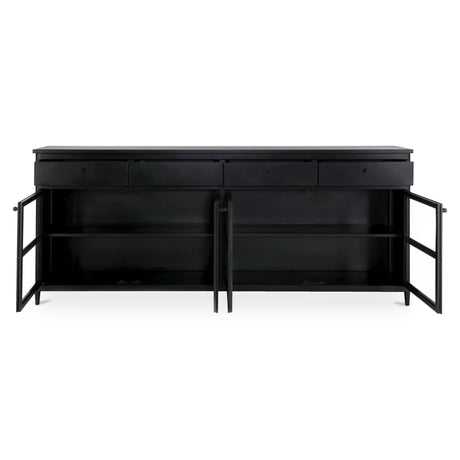 Henry Black Metal Sideboard by MOES at Eve Furniture