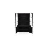 Henry Black Metal Tall Cabinet by Moe's Home at Eve Furniture