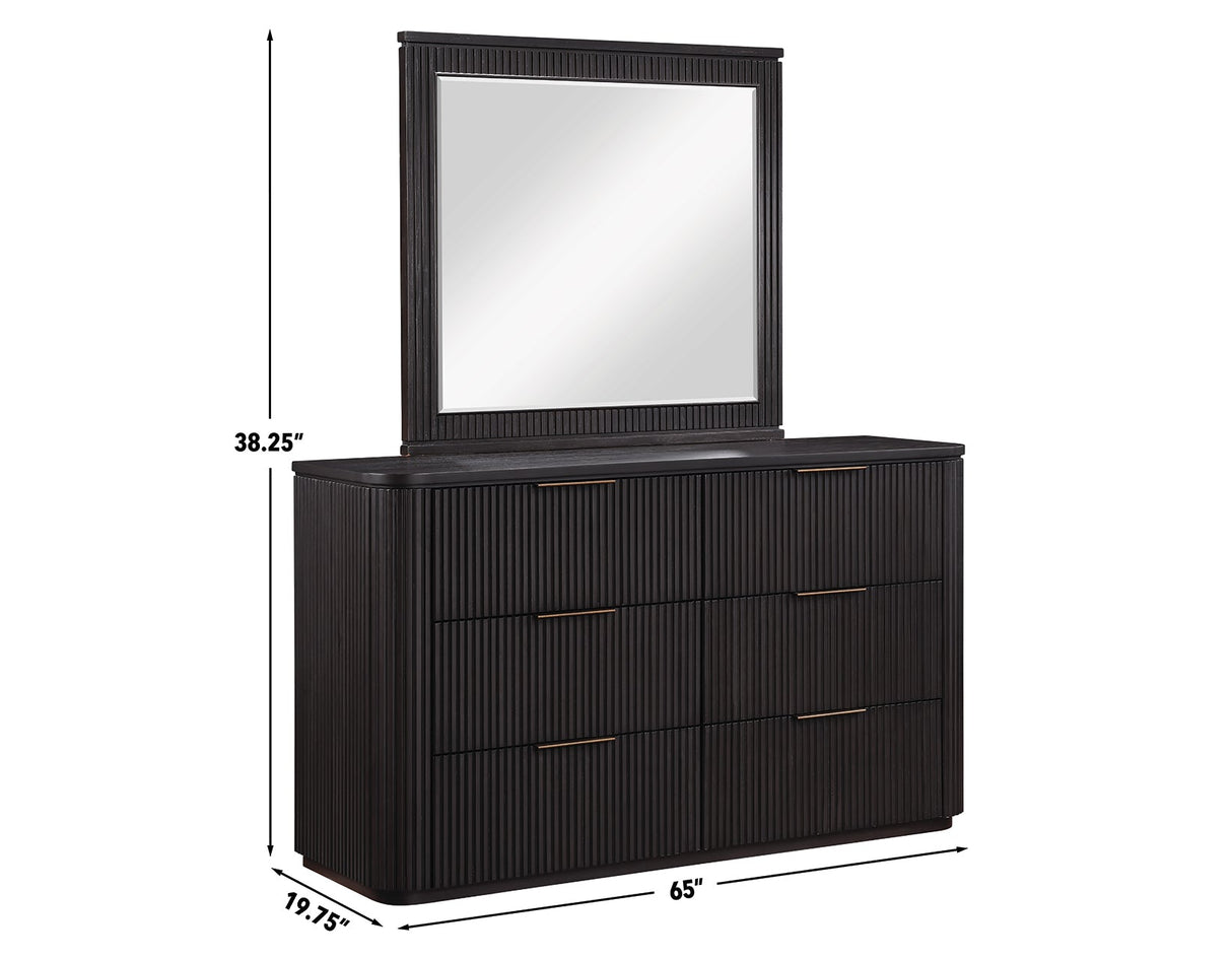 Henry Reeded Espresso Bedroom Set by Steve Silver at Eve Furniture