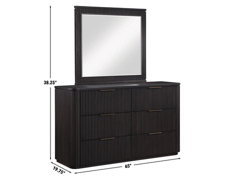 Henry Reeded Espresso Bedroom Set by Steve Silver at Eve Furniture