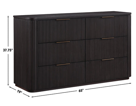 Henry Reeded Espresso Bedroom Set by Steve Silver at Eve Furniture