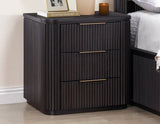 Henry Reeded Queen 4-Piece Bedroom Set, Espresso Finish