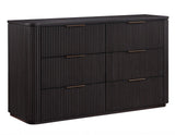 Henry 65″ 6-Drawer Reeded Dresser, Espresso Finish by Steve Silver at Eve Furniture