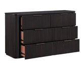 Henry 65″ 6-Drawer Reeded Dresser, Espresso Finish by Steve Silver at Eve Furniture