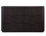 Henry 65″ 6-Drawer Reeded Dresser, Espresso Finish by Steve Silver at Eve Furniture