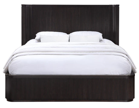Henry Reeded King Bed, Espresso Finish by Steve Silver at Eve Furniture