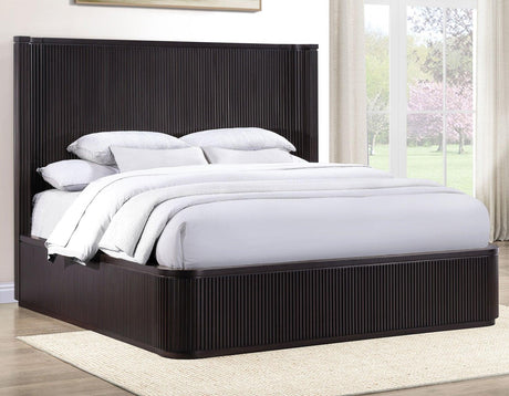 Henry Reeded Queen Bed, Espresso Finish by Steve Silver at Eve Furniture