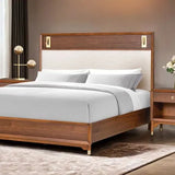 Hepburne Walnut 4-Piece Queen Bedroom Set by Furniture of America at Eve Furniture