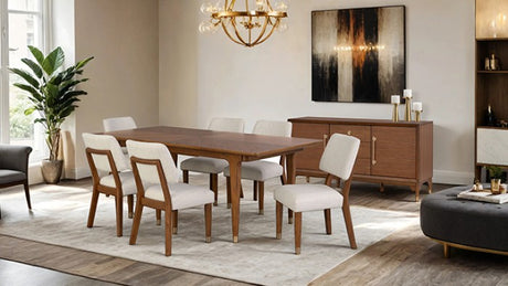 Hepburne Walnut 7-Piece Dining Room Set by Furniture of America at Eve Furniture