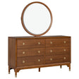 Hepburne Walnut Mirror Only by Furniture of America at Eve Furniture