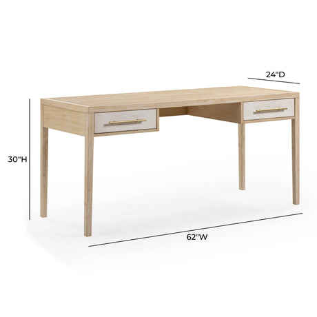 Hera 62'' Natural Washed Executive Desk by TOV Furniture at Eve Furniture