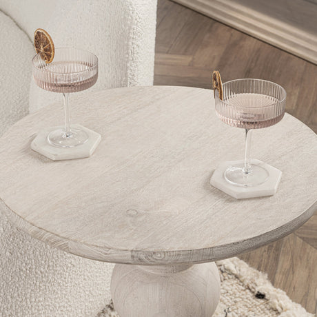 Hera Creamwood End Table by Classic Home at Eve Furniture