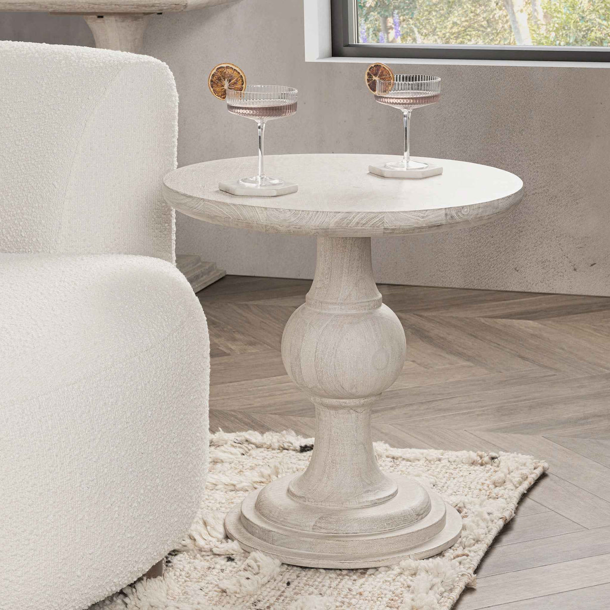 Hera Creamwood End Table by Classic Home at Eve Furniture