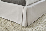 Hera Eastern King Skirted Footboard Storage Panel Bed in Oatmeal by Modus Furniture at Eve Furniture