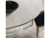 Hera Whitewashed Round Dining Table by Classic Home at Eve Furniture