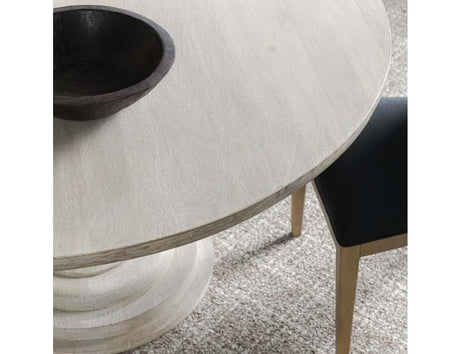 Hera Whitewashed Round Dining Table by Classic Home at Eve Furniture