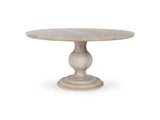 Hera Whitewashed Round Dining Table by Classic Home at Eve Furniture