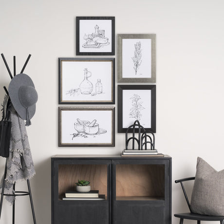 Herb Sketch I,II by Mercana Studio a Hand Embellished Textured Framed Art Print by Mercana at Eve Furniture