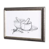 Herb Sketch I,II by Mercana Studio a Hand Embellished Textured Framed Art Print by Mercana at Eve Furniture