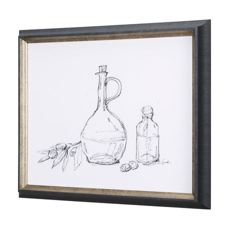 Herb Sketch I,II by Mercana Studio a Hand Embellished Textured Framed Art Print by Mercana at Eve Furniture