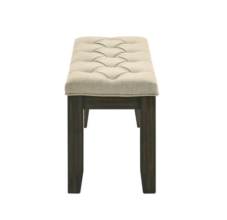 Herbert Espresso and Beige Dining Bench by Crown Mark at Eve Furniture