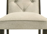 Herbert Espresso and Beige Dining Side Chair, Set of 2 by Crown Mark at Eve Furniture