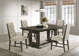 Herbert Espresso and Beige Extendable Dining Set by Crown Mark at Eve Furniture