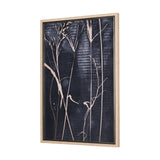 Herbes Hautes Indigo I by Mercana Studio a Hand Embellished Textured Framed Art Print by Mercana at Eve Furniture
